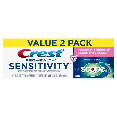 Crest Pro-Health Sensitivity Whitening Plus Scope Toothpaste - 6oz/2pk