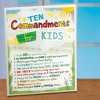 Collections Etc Ten Commandments for Kids Wooden Plaque White - 2 of 2
