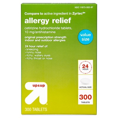 Cetirizine Hydrochloride Allergy Relief Tablets - 300ct - up&up&trade;