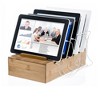 Prosumer's Choice Bamboo 5 Device Tablet Smartphone Rack and Desktop Organizer Holder for File Folders Magazines, Black - 3 of 4