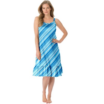 Dreams & Co. Plus Size Sleeveless Knit Chemise Sleepshirt
