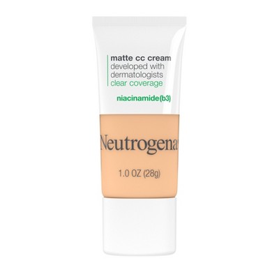 Neutrogena Clear Coverage Flawless Matte Color Correcting Cream, Full-Coverage - 2.0 Porcelain