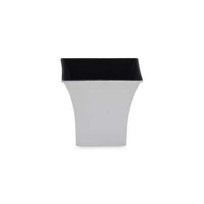 HomeRoots 5" White Recycled Plastic Indoor Outdoor Square Nursery Pot