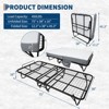 Coolmee Folding Bed with Mattress, Portable Foldable Bed on Wheels with Side Storage Pocket for Office, Bedroom, Space Saving, Easy Storage - 3 of 4