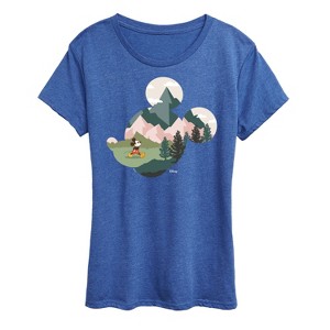Women's - Disney - Mickey Head Nature Fill Short Sleeve Graphic T-Shirt - 1 of 4