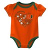 NCAA Miami Hurricanes Infant Girls' 3pk Bodysuit - image 3 of 4