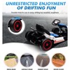Jojoka Electric Drift Go-Kart for Kids, Outdoor Ride-on with Adjustable Seat, Dual Motors, 8.1 MPH, LED Lights, Music, Ages 6-12 - 3 of 4