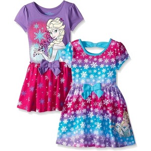 Disney Frozen Little Girls 2 Pack Elsa Tie Dye Dresses for Toddlers to Big Kids - 1 of 4