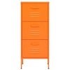 vidaXL Storage Cabinet Steel Medium Adjustable Feet - Orange - 3 of 4