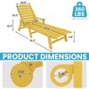 HYLEORY HDPE 5-Level Adjustment Outdoor Leisure Lounge Chair - 4 of 4