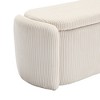 PAGED House Hold Storage Ottoman Bench Upholstered Fabric Foot Stool with Safety Hinge for Family Room, Hallway - 3 of 4