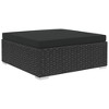 vidaXL Patio Furniture Set 8 Piece Sectional Sofa with Table Poly Rattan Black - 4 of 4