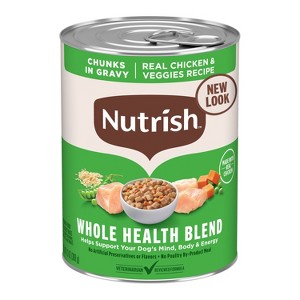 Nutrish Chunks in Gravy Chicken & Vegetable Wet Dog Food - 13oz - 1 of 4