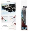 Black Swan Synthetic Red Sable Paint Brushes Try Me Set of 6 - Professional Quality Long Handle Paint Brushes in Assorted Shapes and Sizes for Oil, - 4 of 4
