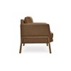 Signature Design by Ashley Numund Modern Faux Leather Accent Chair with Reversible Cushions, Caramel Brown - 3 of 4