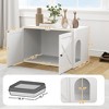 Cat Litter Box Enclosure with Barn Door, Cat Hole, 31.5" x 21" x 20" - 3 of 4
