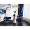 TOV Furniture Astrid 19.3" Transitional Velvet Dining Chair in Navy - 2 of 4