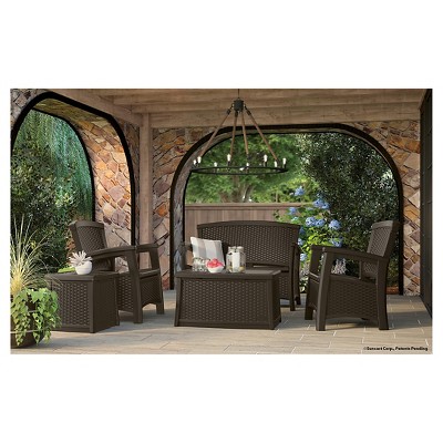 Resin Patio Furniture With Storage, Suncast Elements Outdoor Furniture