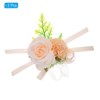 Unique Bargains Corsage Wristlet Adjustable Artificial Flower 2 Pcs - 3 of 4