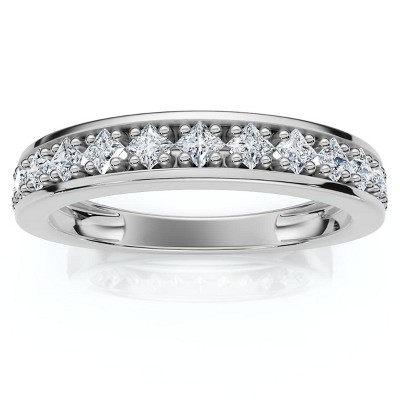 Pompeii3 1/3ct Princess Cut Diamond Wedding Ring White Gold