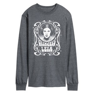 Men's - Star Wars - Princess Leia Art Nouveau Long Sleeve Graphic T-Shirt - 1 of 3