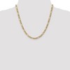 Black Bow Jewelry Men's 5.75mm, 14k Yellow Gold, Hollow Figaro Chain Necklace - 2 of 4