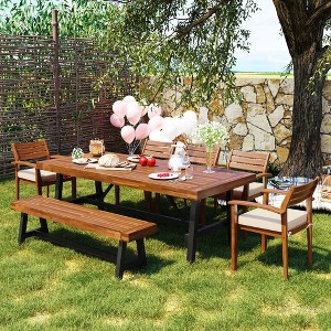 Maggift Outdoor Patio Seating Sets, Distinctive Conversation Friendly Design, Perfect for Gardens, Patios, Living Spaces, Beige, 78.7"*36"*29.5" - 1 of 4