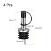 Unique Bargains Bar Supplies Oil Vinegar Dispenser Wine Stainless Steel Bottle Pourers 2.76" - 2 of 4
