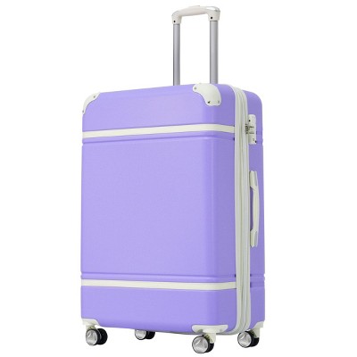24 Inch Hard Shell Luggage Vintage Suitcase,Checked Luggage Expandable Lightweight Spinner Suitcase With TSA Lock-Cuddlewood