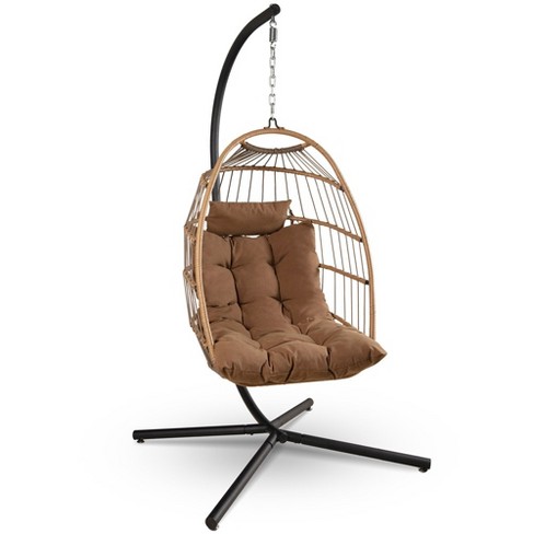 SereneLife Egg Swing Chair - Indoor/Outdoor Hanging Chair with Stand - image 1 of 4