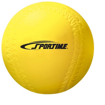 Sportime Coated Foam Softball, 3-7/10 Inches, 4 Ounces, Yellow