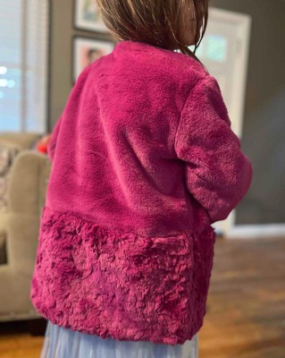 Hot Pink Faux Fur Coat – JUST DREW