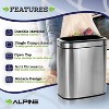Alpine Industries Stainless Steel Rectangular Liner Open Top Commercial Indoor Trash Can 5.3 Gallon - 3 of 4