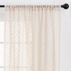 Chanasya 2pk Leaf Voile Sheer Window Curtain Panels - Set of 2 - image 3 of 4