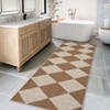 Washable Easy Jute Rug Modern Checkered Rug with Non Slip TPR Rubber Backing - 3 of 4