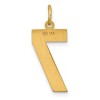 Black Bow Jewelry 14k Yellow Gold, Varsity Collection, Large D/C Pendant Number 7 - 3 of 4