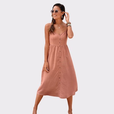 Women's Button Up Panel Dress - LASCANA