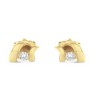 10K Gold 1/10 Cttw Diamond Espira Swirls Solitaire Push Back Stud Earrings - 4 of 4