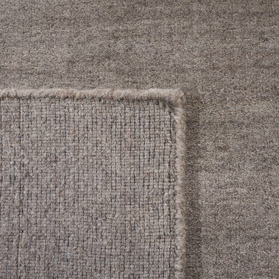 Pewter Hand-Knotted Wool Rectangular Area Rug 6' x 9'