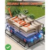 Heavy Duty Steel Garden Cart 1200 LBS Capacity 3 in 1 Pullable Garden Wagon with 13" Wheels for Gardening Soil Tools & Plant Transport - 2 of 4