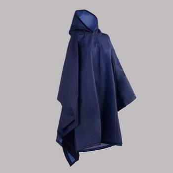 Totes Woven Compact Poncho - Navy Blue