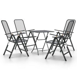 vidaXL 5 Piece Patio Dining Set Expanded Metal Mesh Anthracite - 1 of 1