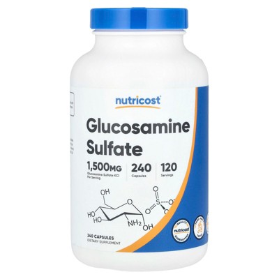 Nutricost Glucosamine Sulfate, 1,500 mg, 240 Capsules (750 mg per Capsule)