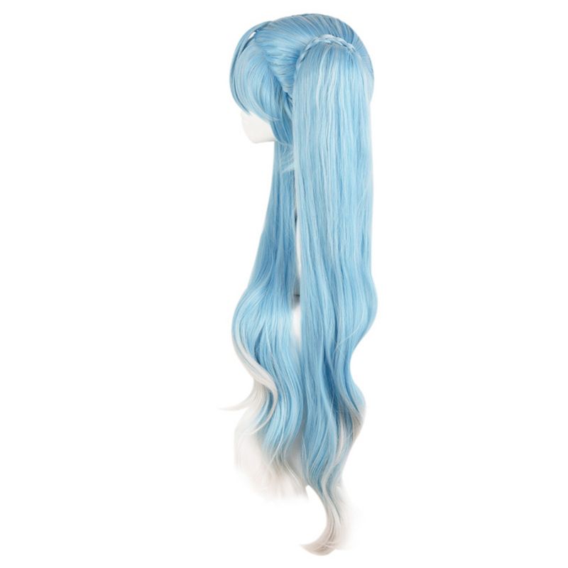 Unique Bargains Curly Women's Wigs 33" Blue with Wig Cap Long Hair, 4 of 7