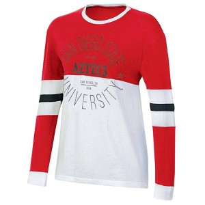 NCAA San Diego State Aztecs Women's Long Sleeve Color Block T-Shirt - 1 of 3