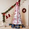 “7FT Fully Decorated Pre-Lit Christmas Tree, Pop-Up Artificial Tree with 170 Warm Lights & Red Ornaments for Home, Office, Store Holiday Decor, White” - 3 of 4