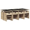vidaXL 9 Piece Patio Dining Set with Cushions Poly Rattan - 3 of 4