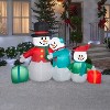 Gemmy Christmas Airblown Inflatable Snowman Family Collection Scene , 5 ft Tall, Multicolored - 2 of 2
