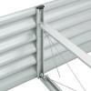 vidaXL Garden Raised Bed 94.5"x31.5"x17.3" Galvanized Steel Silver - 4 of 4