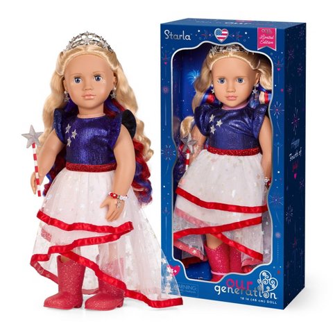 Детские куклы Our Generation Starla Fourth of July 18" Doll and Accessories Keepsake Collection 2026 Celebration Series